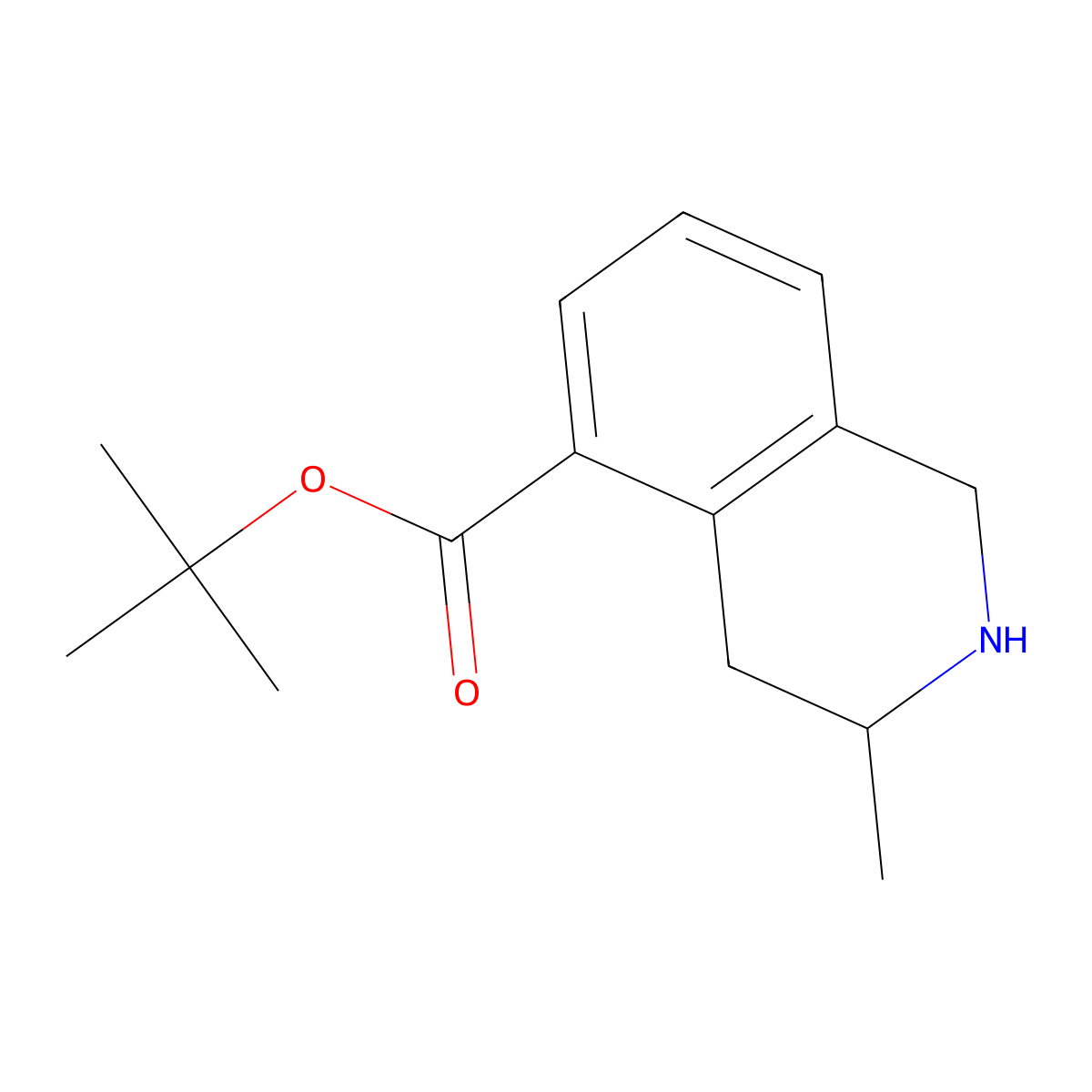Tert-butyl 3-methyl-1,2,3,4-tetrahydroisoquinoline-5-carboxylate molecular structure, CAS 2639419-44-4