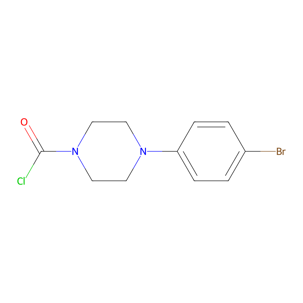 4-(4-Bromophenyl)piperazine-1-carbonyl chloride molecular structure, CAS 2639419-86-4