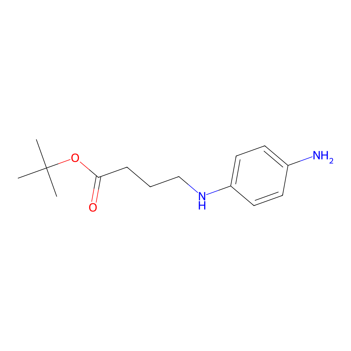 Tert-butyl 4-[(4-aminophenyl)amino]butanoate molecular structure, CAS 2639420-11-2