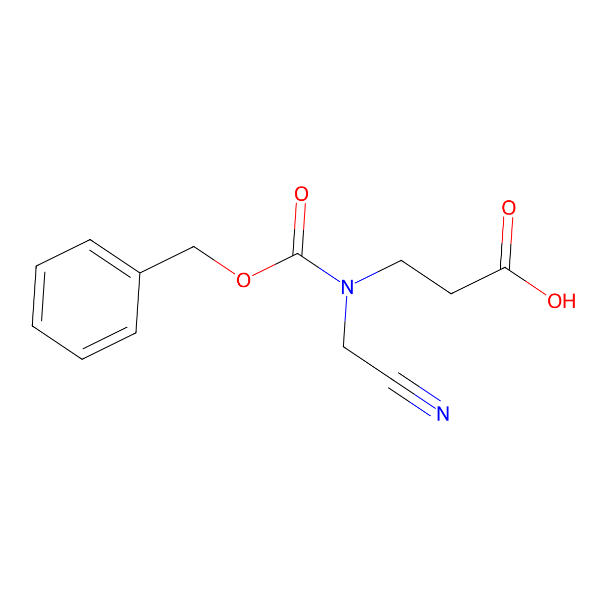 3-{[(Benzyloxy)carbonyl](cyanomethyl)amino}propanoic acid molecular structure, CAS 2639420-26-9