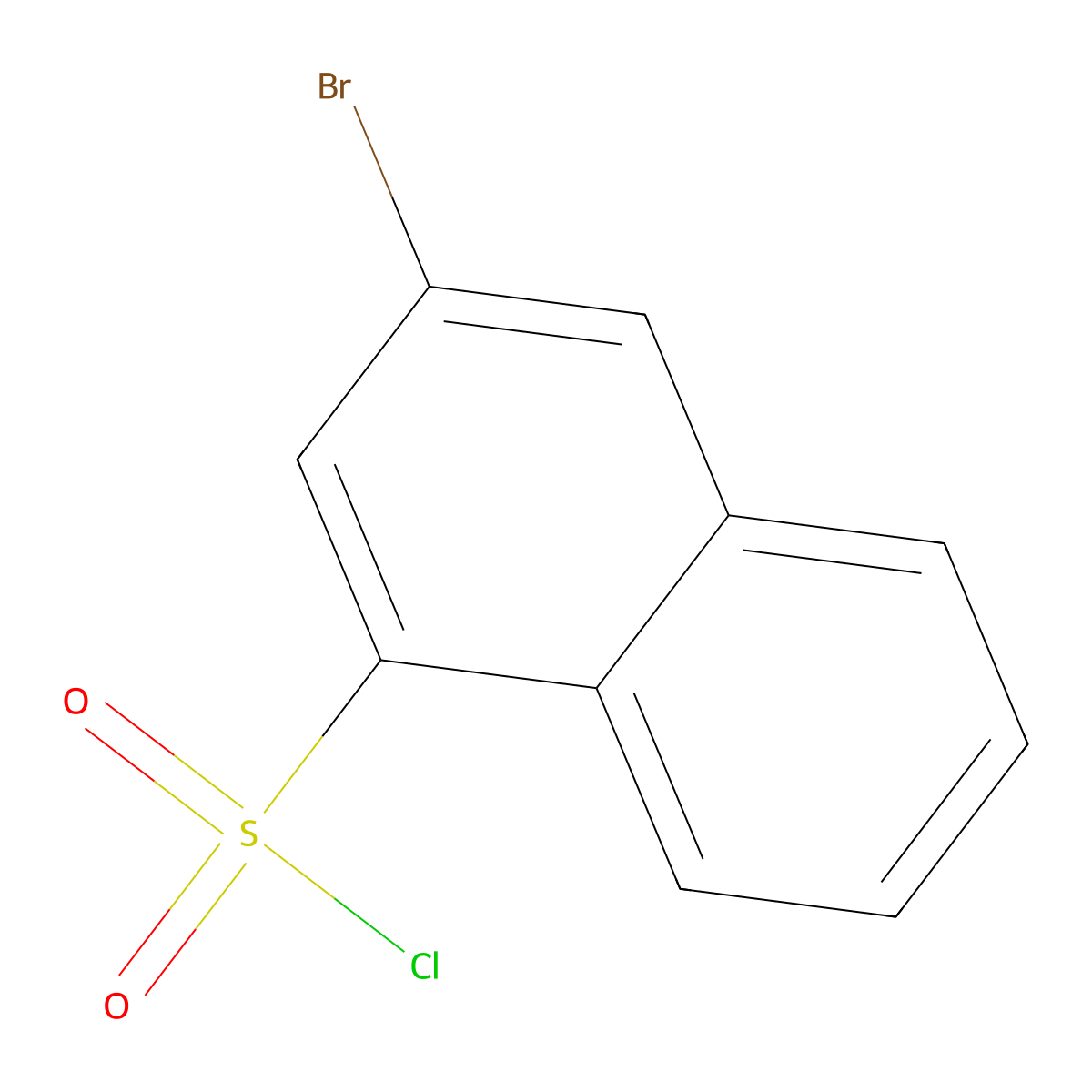 3-Bromonaphthalene-1-sulfonyl chloride molecular structure, CAS 2639420-33-8