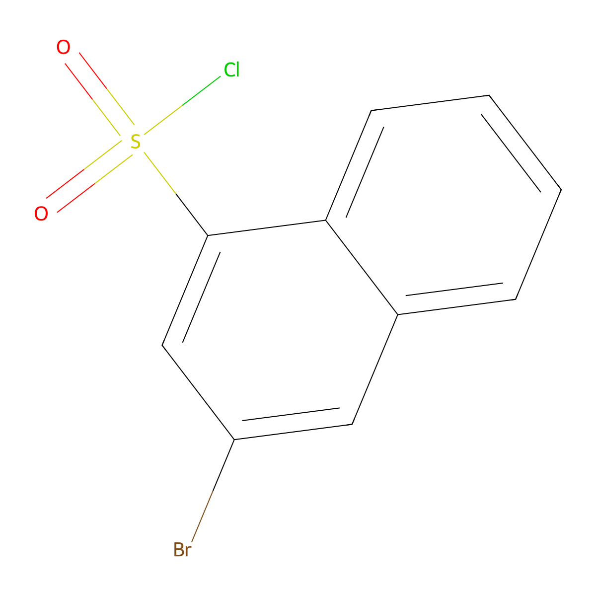 3-Bromonaphthalene-1-sulfonyl chloride molecular structure, CAS 2639420-33-8