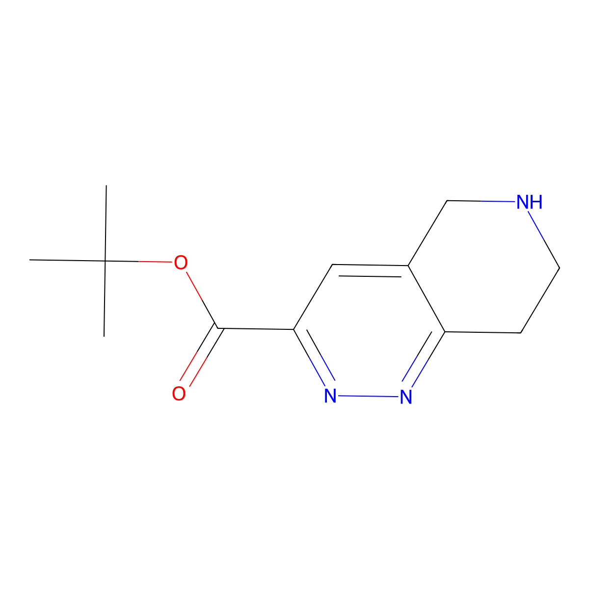 tert-butyl 5H,6H,7H,8H-pyrido[4,3-c]pyridazine-3-carboxylate molecular structure, CAS 2639420-65-6