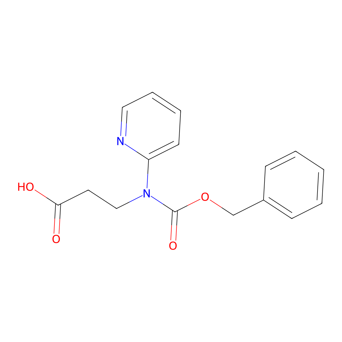 3-{[(Benzyloxy)carbonyl](pyridin-2-yl)amino}propanoic acid molecular structure, CAS 2639421-08-0
