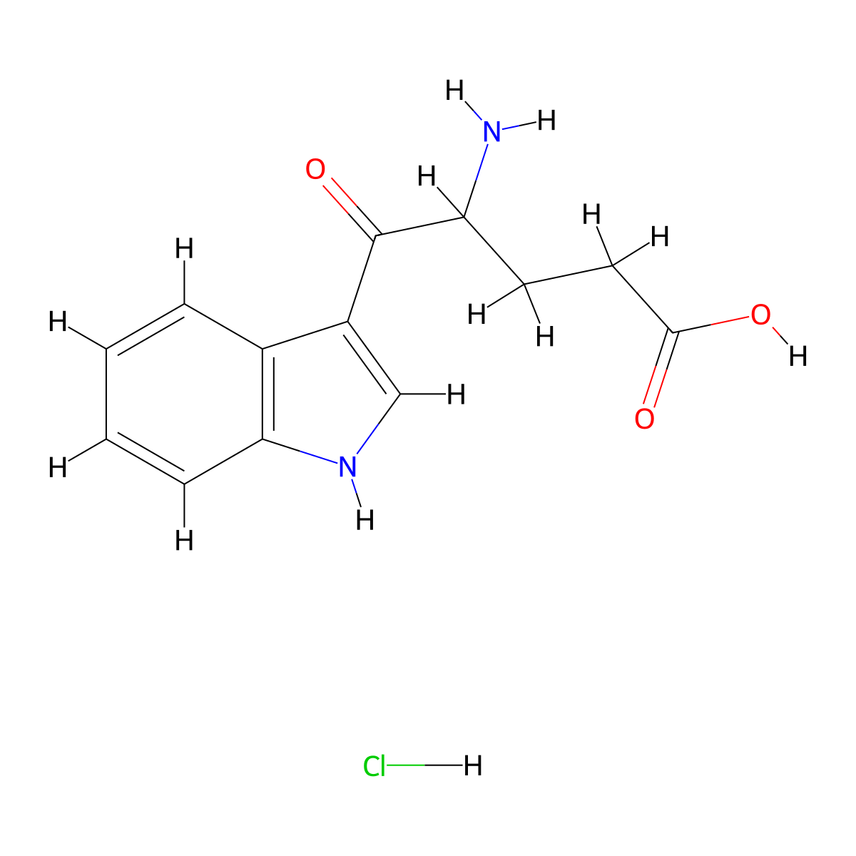 4-amino-5-(1H-indol-3-yl)-5-oxopentanoic acid hydrochloride molecular structure, CAS 2639421-34-2