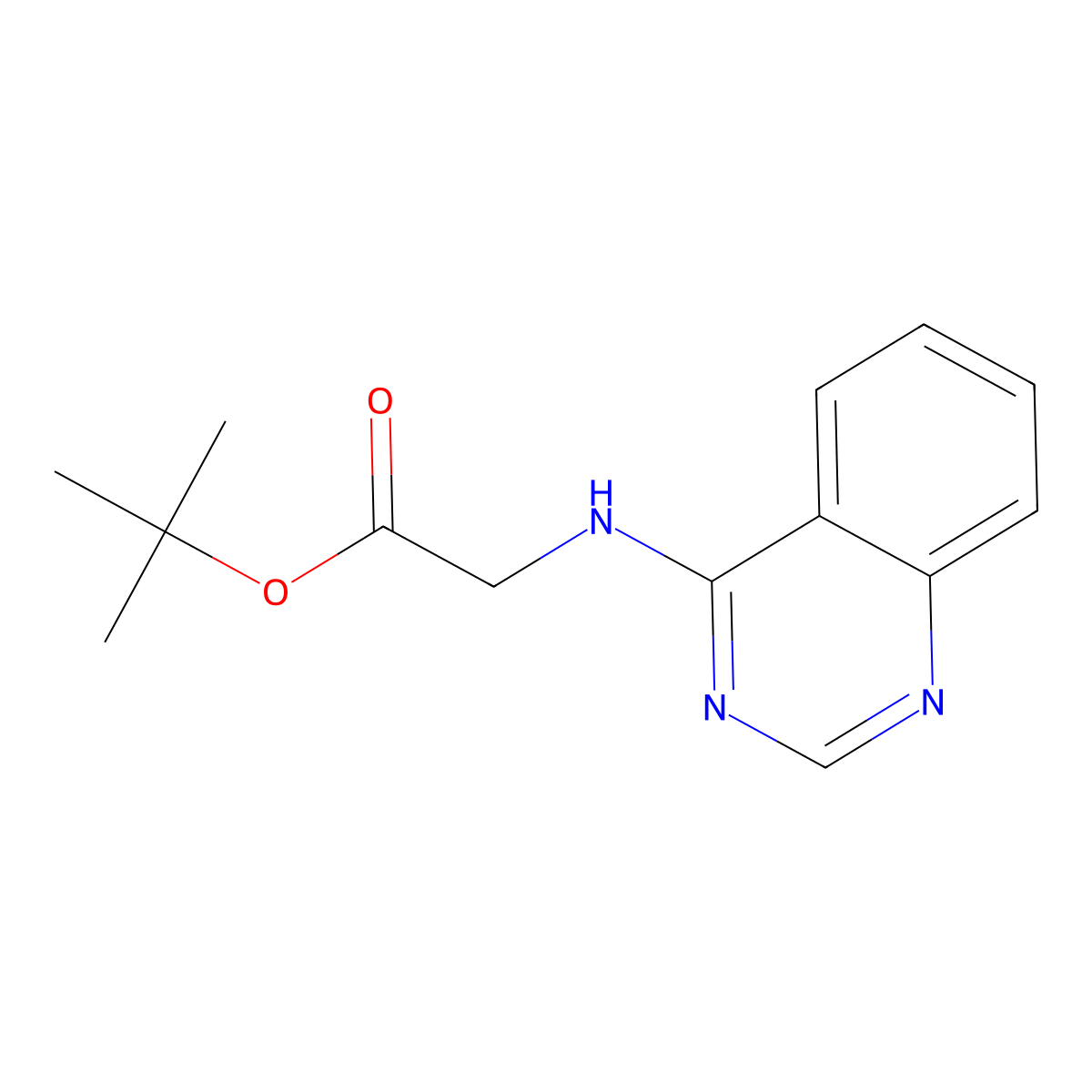 Tert-butyl 2-[(quinazolin-4-yl)amino]acetate molecular structure, CAS 2639421-58-0
