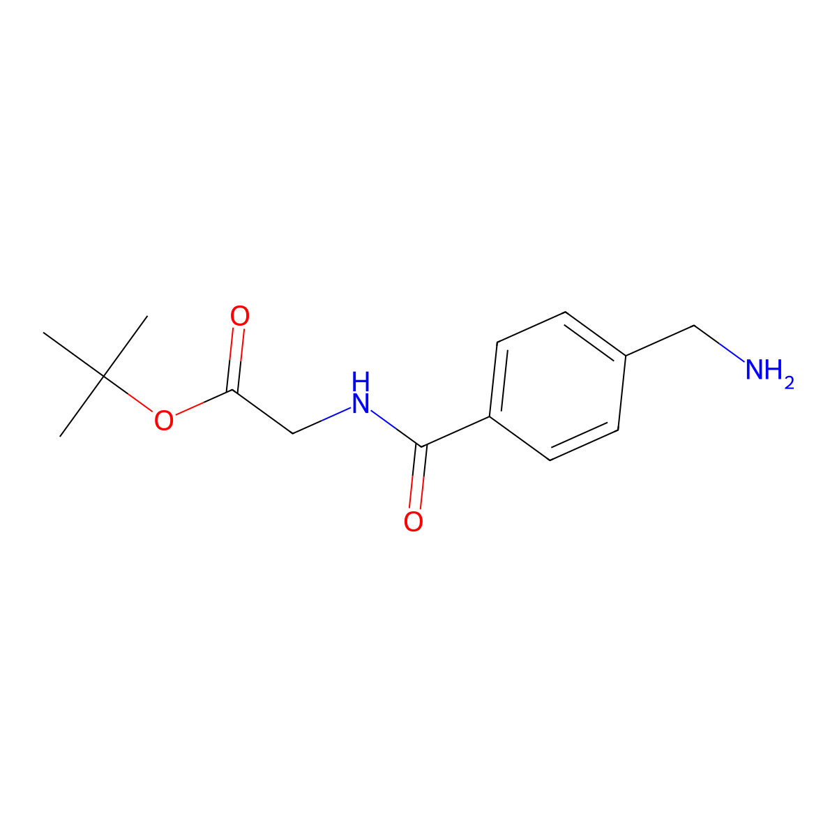 Tert-butyl 2-{[4-(aminomethyl)phenyl]formamido}acetate molecular structure, CAS 2639421-94-4