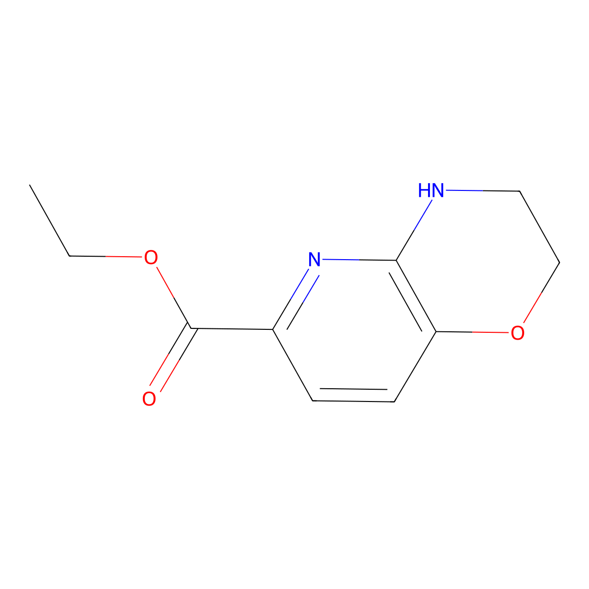 ethyl 2H,3H,4H-pyrido[3,2-b][1,4]oxazine-6-carboxylate molecular structure, CAS 2639422-03-8