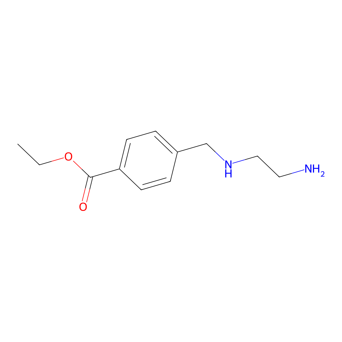 Ethyl 4-{[(2-aminoethyl)amino]methyl}benzoate molecular structure, CAS 2639422-32-3