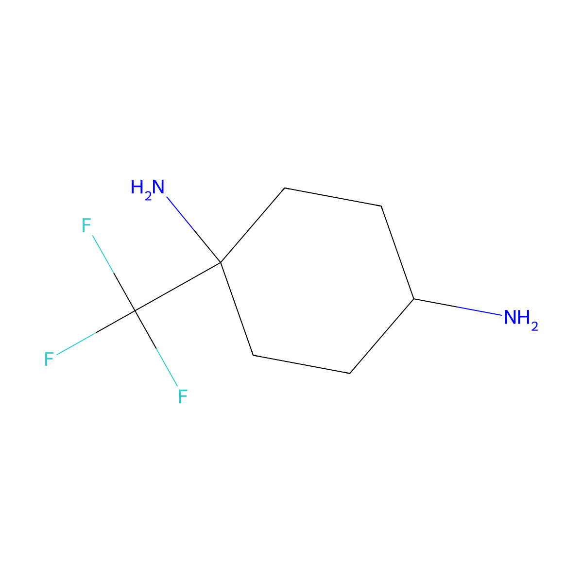 1-(Trifluoromethyl)cyclohexane-1,4-diamine molecular structure, CAS 2639422-59-4