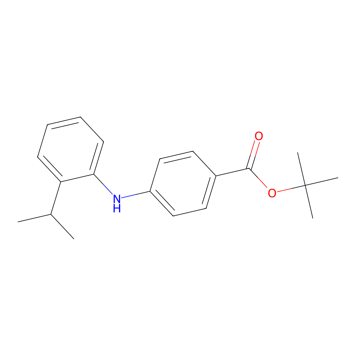Tert-butyl 4-{[2-(propan-2-yl)phenyl]amino}benzoate molecular structure, CAS 2639422-66-3