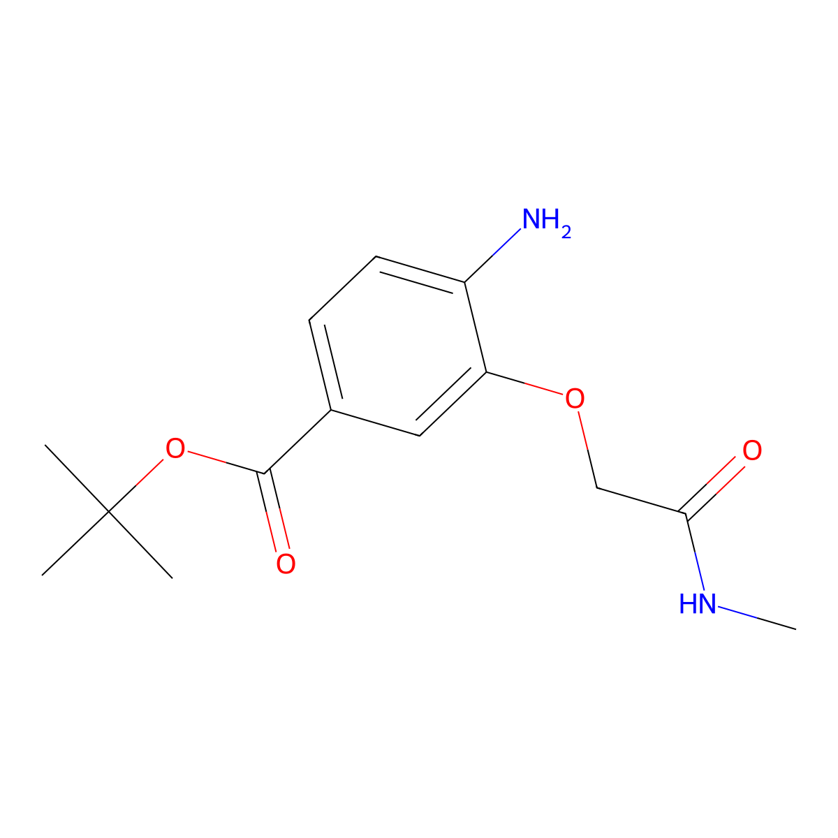 Tert-butyl 4-amino-3-[(methylcarbamoyl)methoxy]benzoate molecular structure, CAS 2639423-02-0