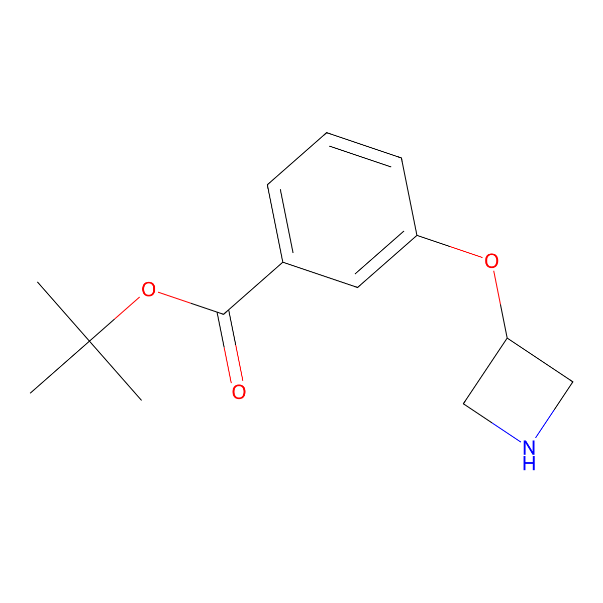Tert-butyl 3-(azetidin-3-yloxy)benzoate molecular structure, CAS 2639423-18-8