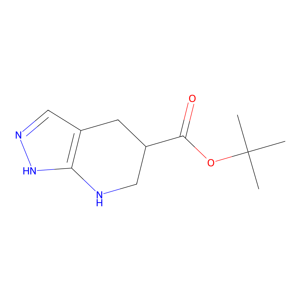 tert-butyl 1H,4H,5H,6H,7H-pyrazolo[3,4-b]pyridine-5-carboxylate molecular structure, CAS 2639423-32-6