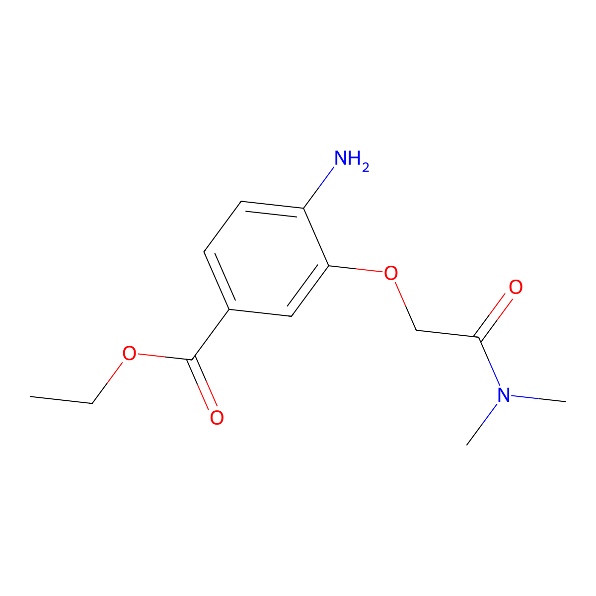 Ethyl 4-amino-3-[(dimethylcarbamoyl)methoxy]benzoate molecular structure, CAS 2639423-35-9
