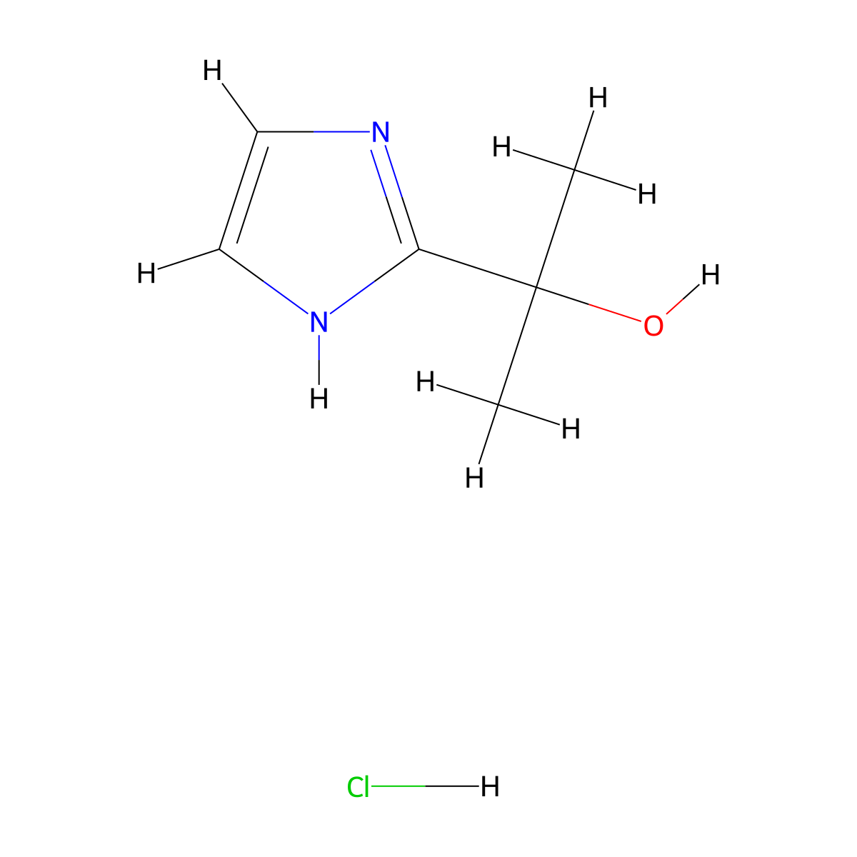 2-(1H-imidazol-2-yl)propan-2-ol hydrochloride molecular structure, CAS 2639423-39-3