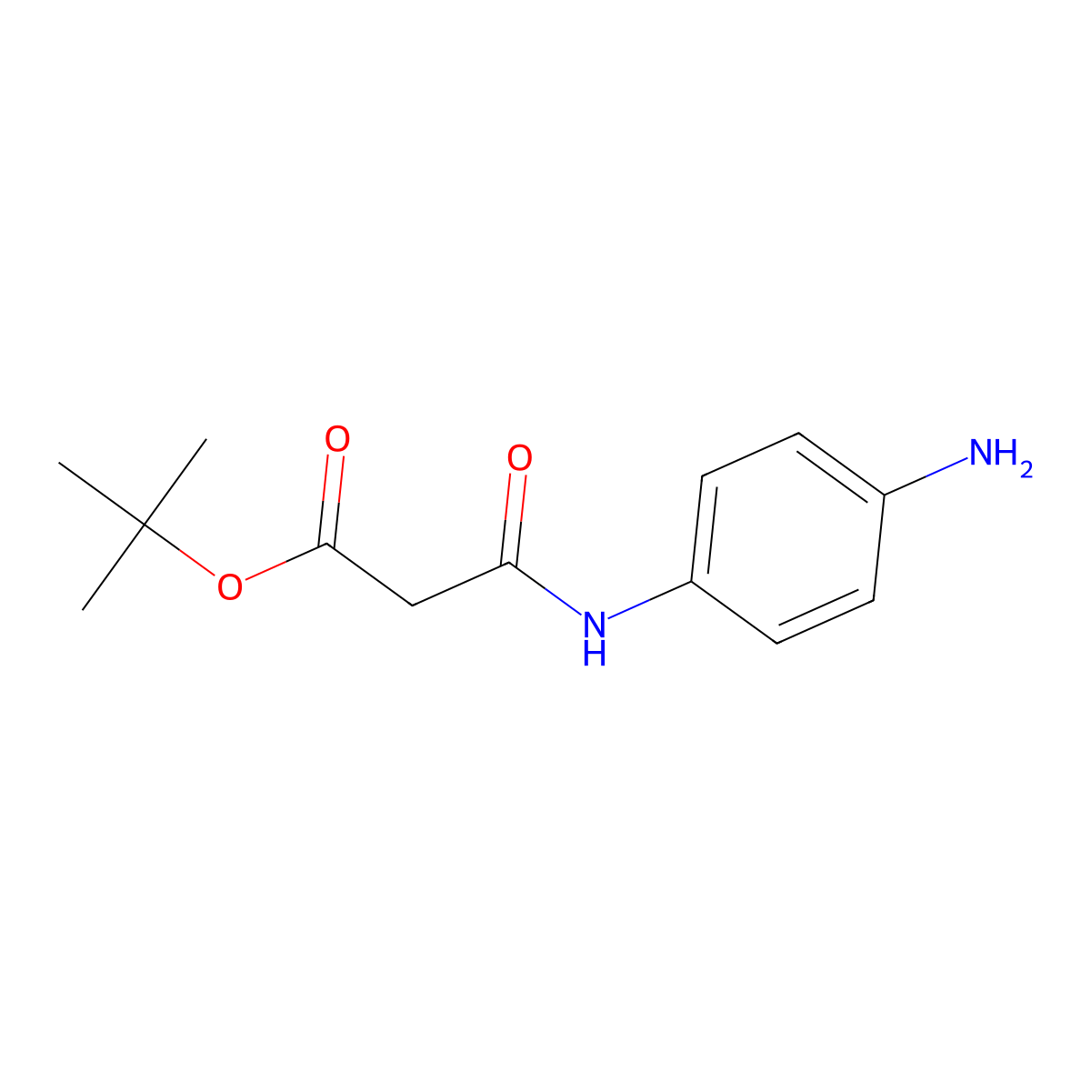 Tert-butyl 2-[(4-aminophenyl)carbamoyl]acetate molecular structure, CAS 2639423-76-8