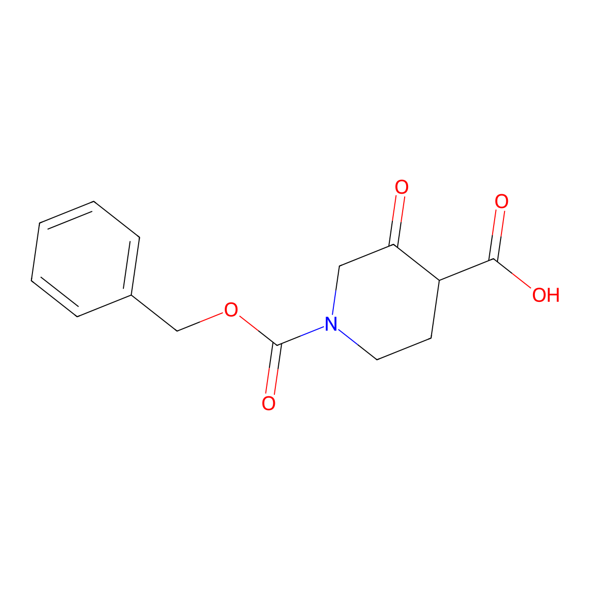 1-[(Benzyloxy)carbonyl]-3-oxopiperidine-4-carboxylic acid molecular structure, CAS 2639423-82-6