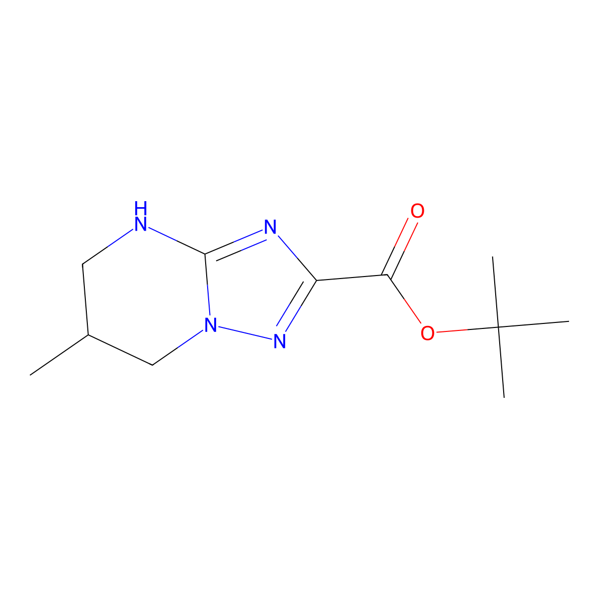 tert-butyl 6-methyl-4H,5H,6H,7H-[1,2,4]triazolo[1,5-a]pyrimidine-2-carboxylate molecular structure, CAS 2639423-96-2