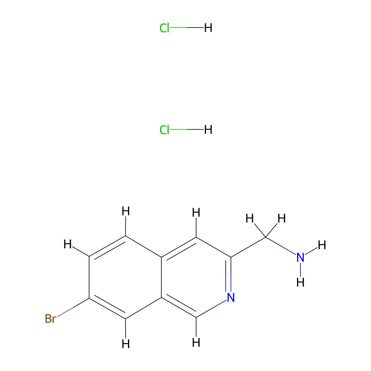 1-(7-Bromoisoquinolin-3-yl)methanamine dihydrochloride molecular structure, CAS 2639423-99-5