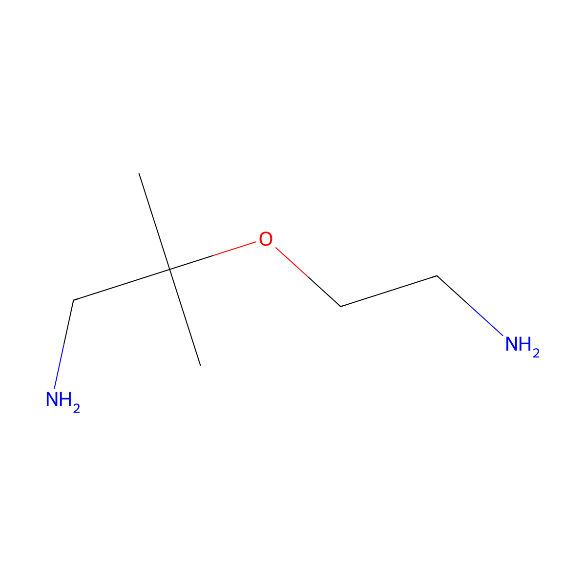 2-(2-Aminoethoxy)-2-methylpropan-1-amine molecular structure, CAS 2639424-07-8
