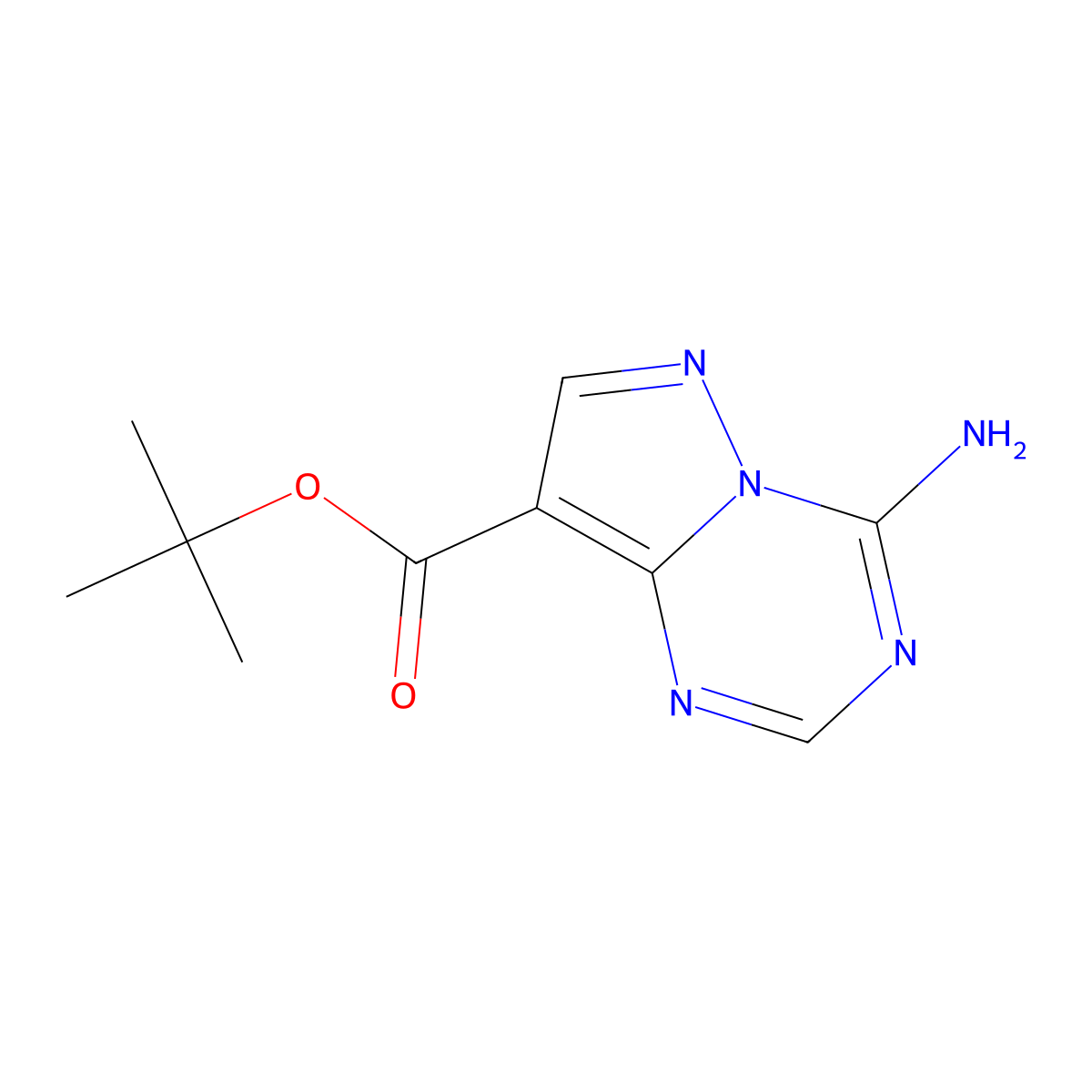 Tert-butyl 4-aminopyrazolo[1,5-a][1,3,5]triazine-8-carboxylate molecular structure, CAS 2639424-14-7