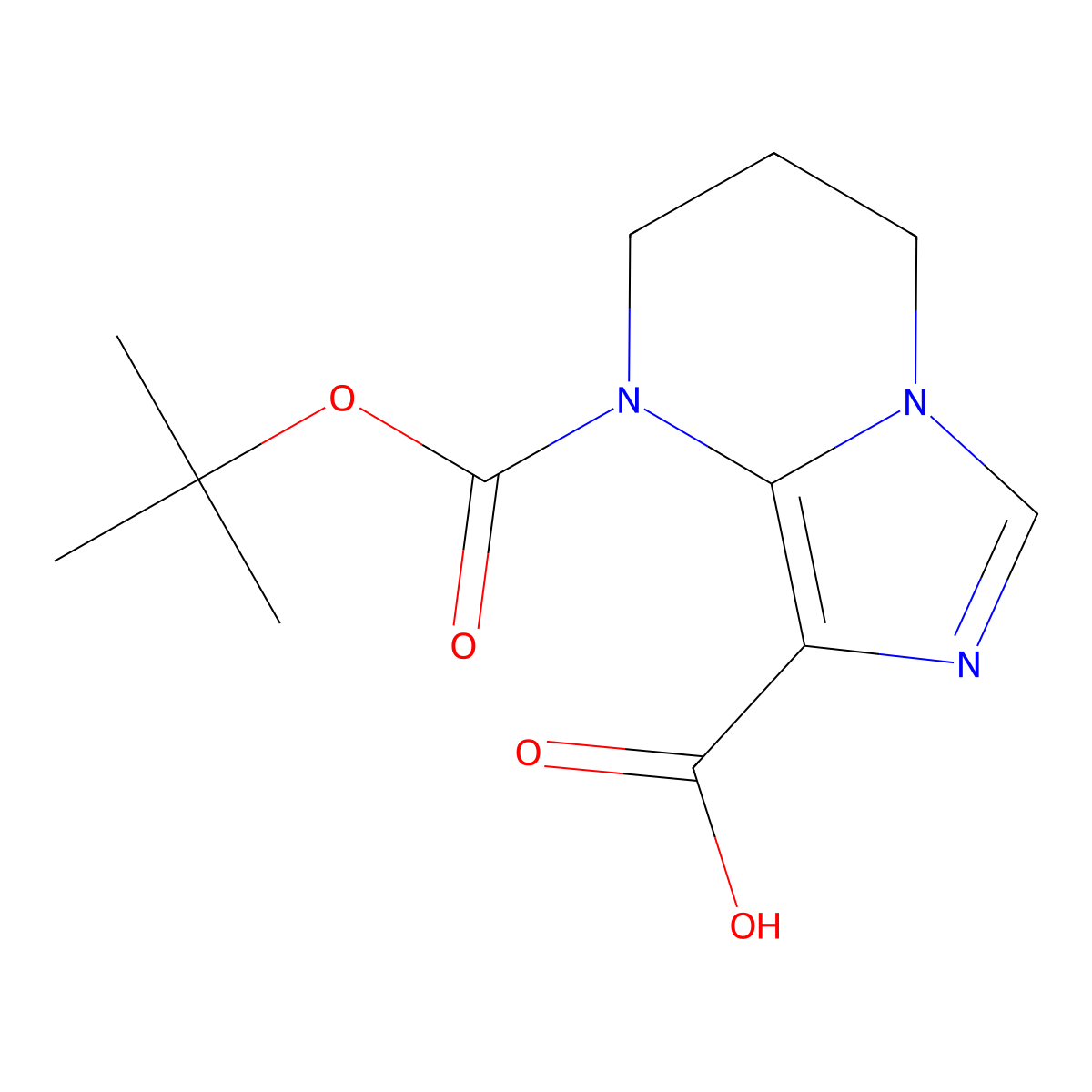1-[(tert-butoxy)carbonyl]-1H,2H,3H,4H-imidazo[1,5-a]pyrimidine-8-carboxylic acid molecular structure, CAS 2639424-22-7