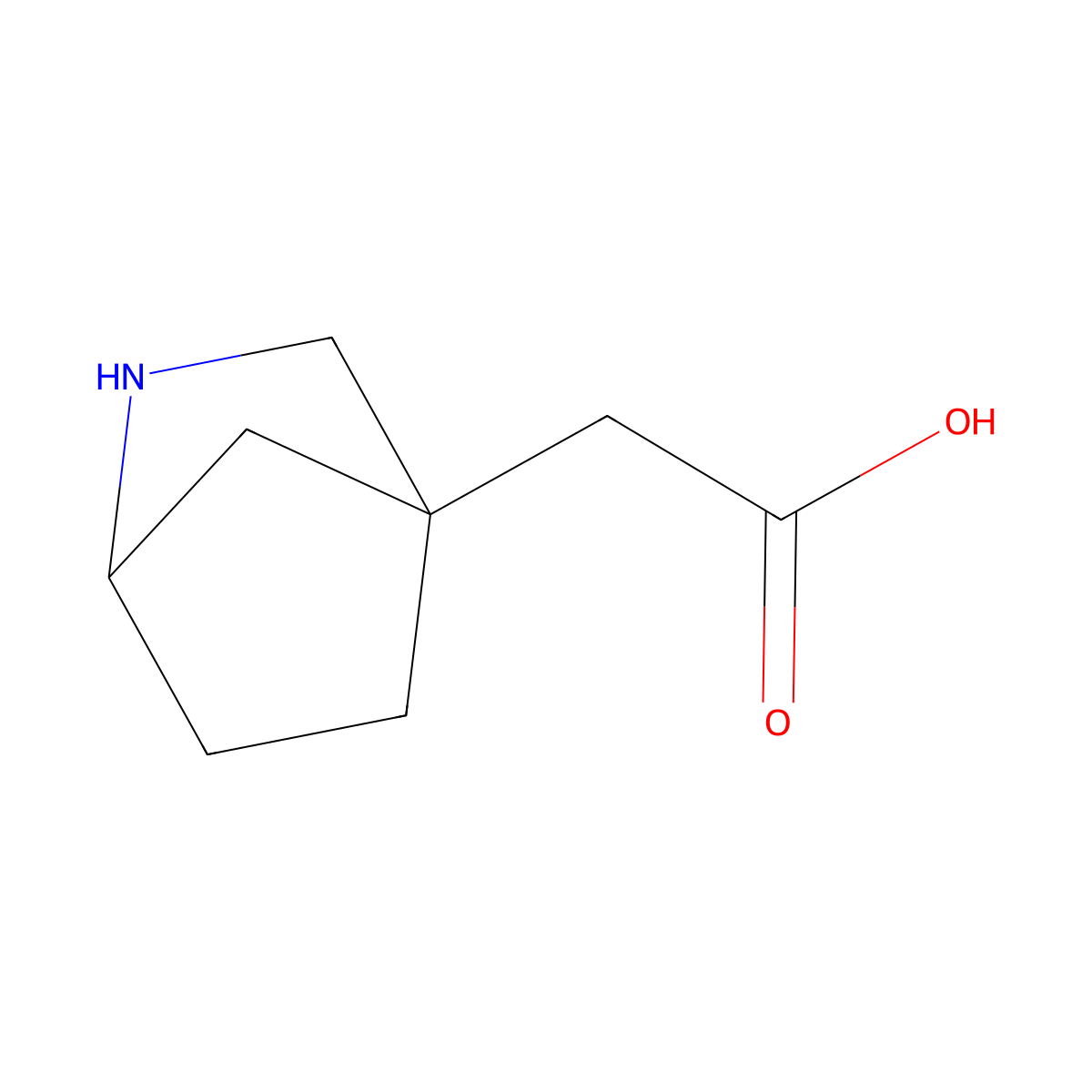 2-{2-Azabicyclo[2.2.1]heptan-4-yl}acetic acid molecular structure, CAS 2639424-61-4