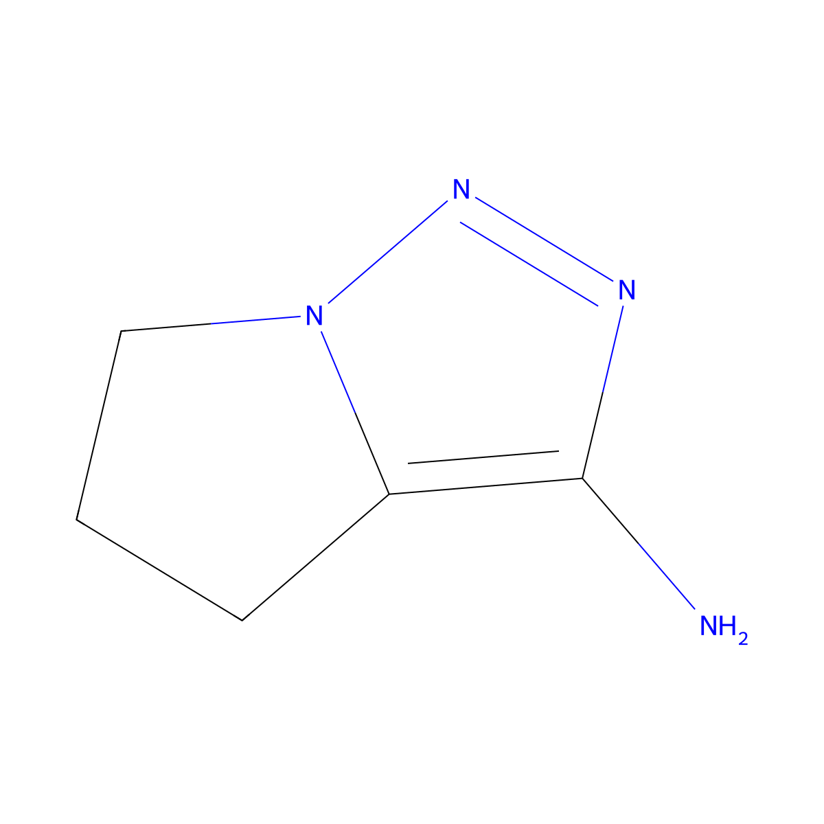 4H,5H,6H-pyrrolo[1,2-c][1,2,3]triazol-3-amine molecular structure, CAS 2639424-62-5