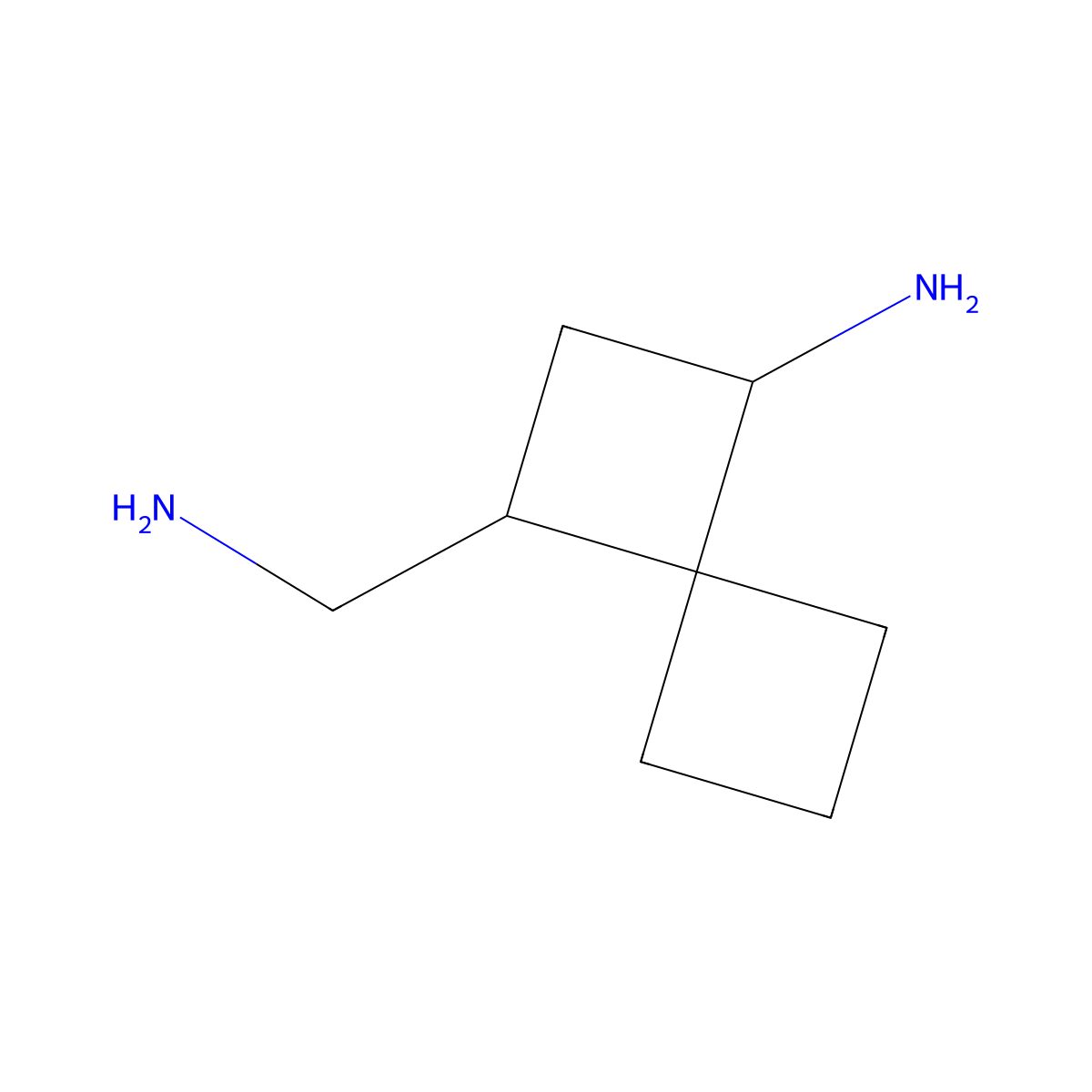 3-(Aminomethyl)spiro[3.3]heptan-1-amine molecular structure, CAS 2639424-65-8