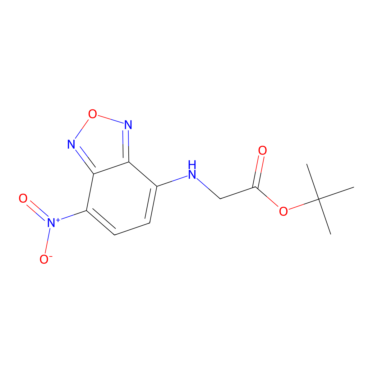 Tert-butyl 2-[(7-nitro-2,1,3-benzoxadiazol-4-yl)amino]acetate molecular structure, CAS 2639425-05-9
