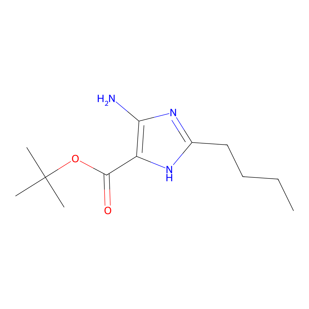 tert-butyl 4-amino-2-butyl-1H-imidazole-5-carboxylate molecular structure, CAS 2639425-21-9