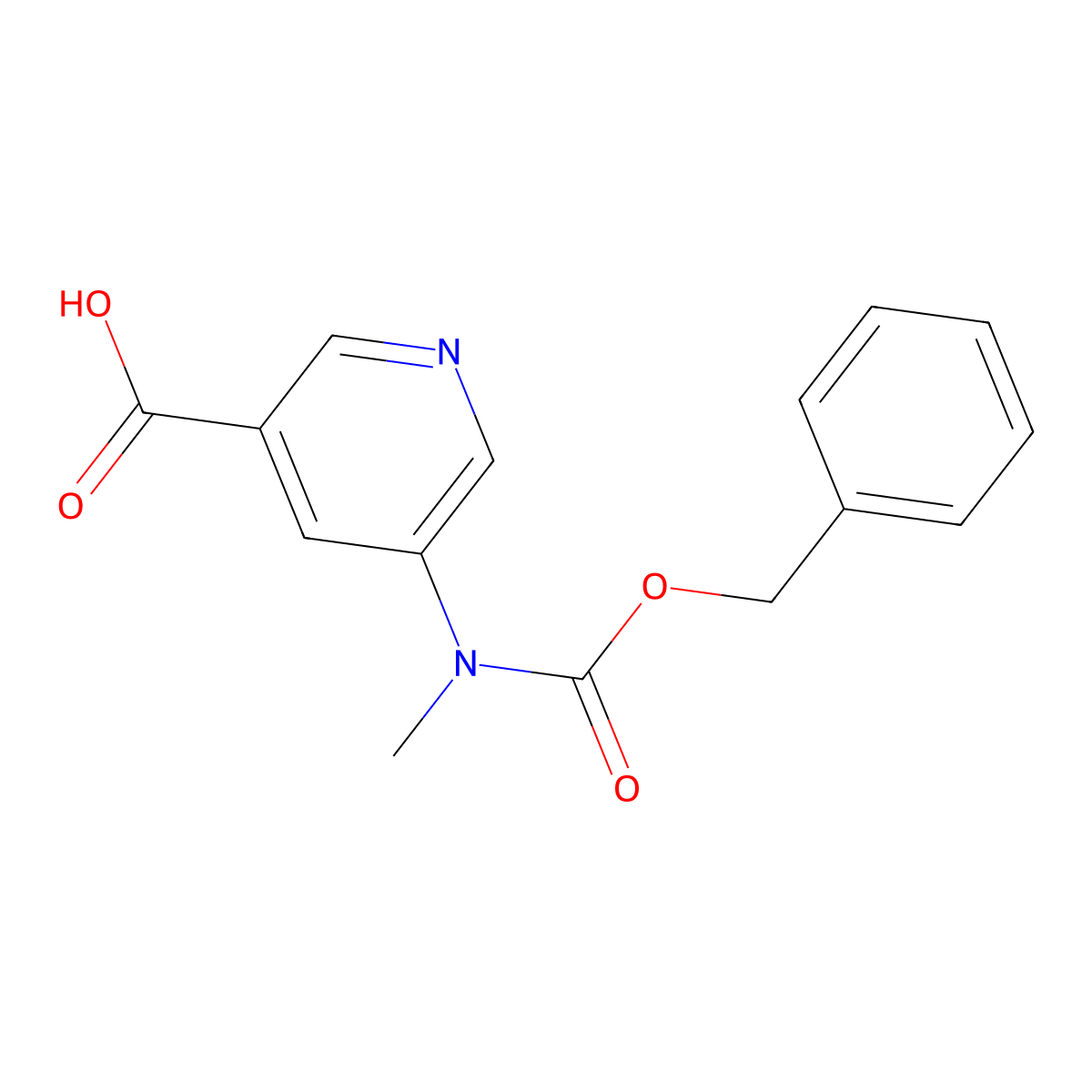 5-{[(Benzyloxy)carbonyl](methyl)amino}pyridine-3-carboxylic acid molecular structure, CAS 2639425-28-6