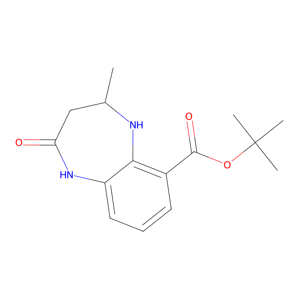 tert-butyl 4-methyl-2-oxo-2,3,4,5-tetrahydro-1H-1,5-benzodiazepine-6-carboxylate molecular structure, CAS 2639425-52-6