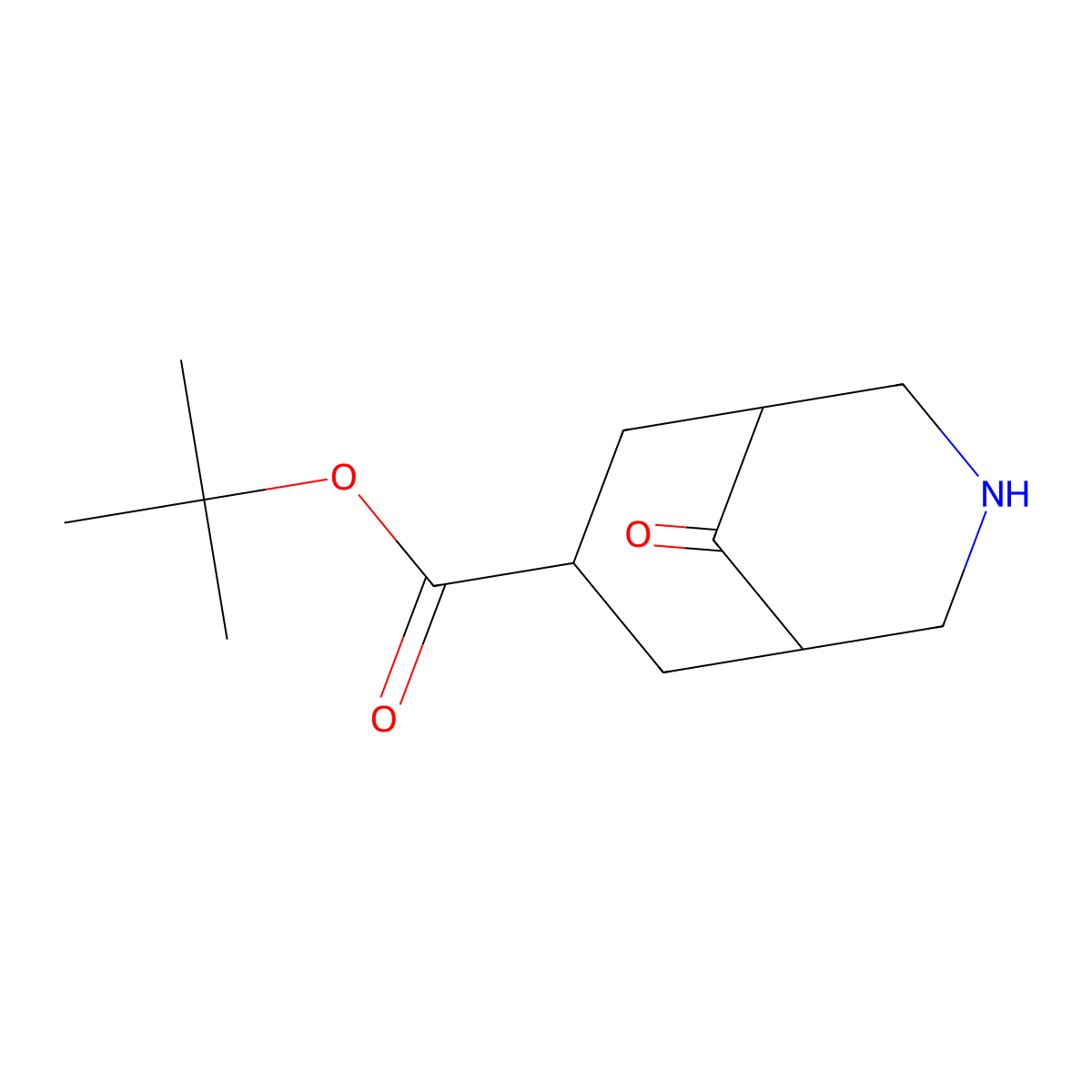 Tert-butyl 9-oxo-3-azabicyclo[3.3.1]nonane-7-carboxylate molecular structure, CAS 2639425-53-7