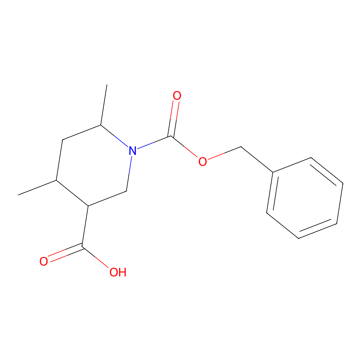 1-[(Benzyloxy)carbonyl]-4,6-dimethylpiperidine-3-carboxylic acid molecular structure, CAS 2639425-66-2