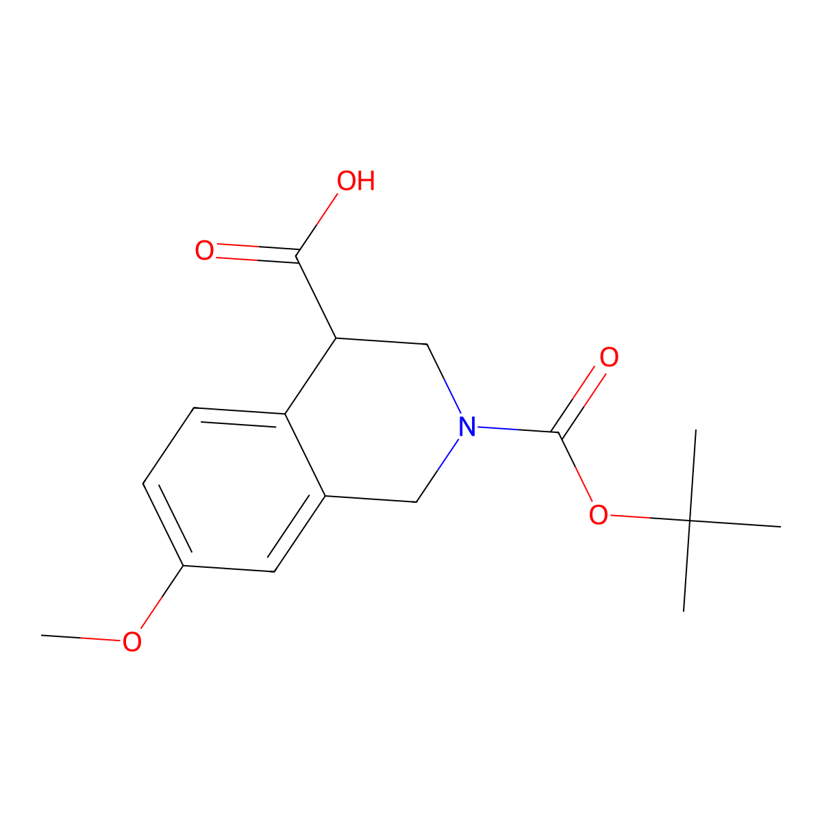 2-[(Tert-butoxy)carbonyl]-7-methoxy-1,2,3,4-tetrahydroisoquinoline-4-carboxylic acid molecular structure, CAS 2639426-16-5