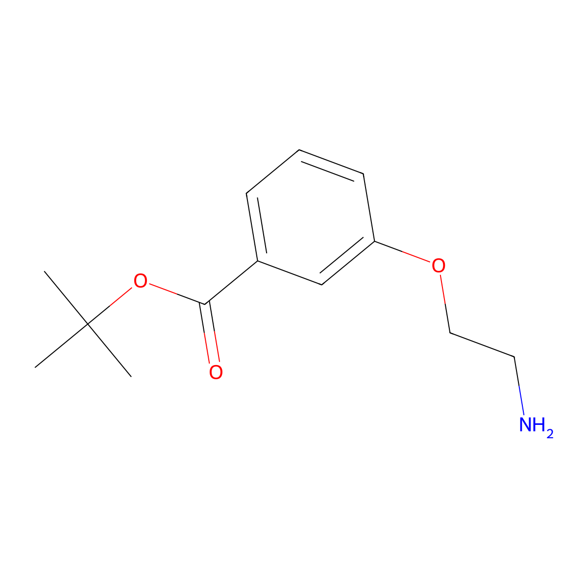 Tert-butyl 3-(2-aminoethoxy)benzoate molecular structure, CAS 2639426-19-8