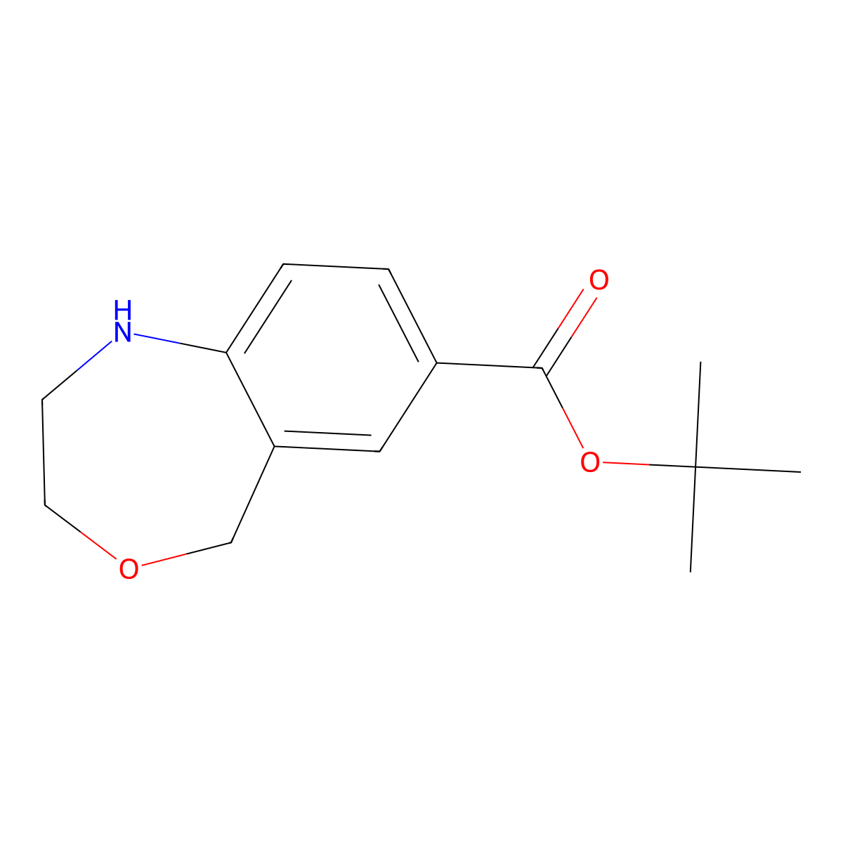 Tert-butyl 1,2,3,5-tetrahydro-4,1-benzoxazepine-7-carboxylate molecular structure, CAS 2639426-47-2