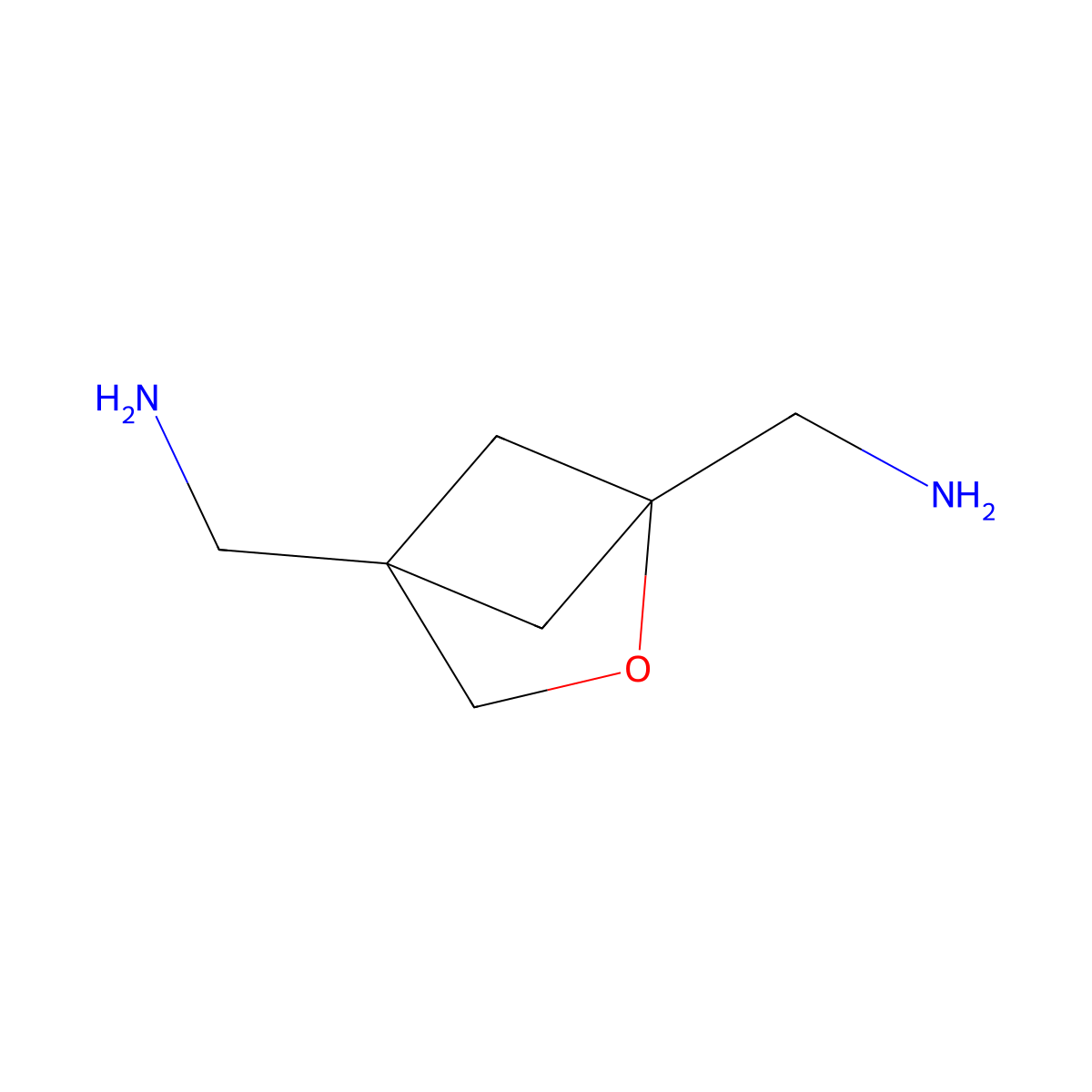 [4-(Aminomethyl)-2-oxabicyclo[2.1.1]hexan-1-yl]methanamine molecular structure, CAS 2639426-50-7