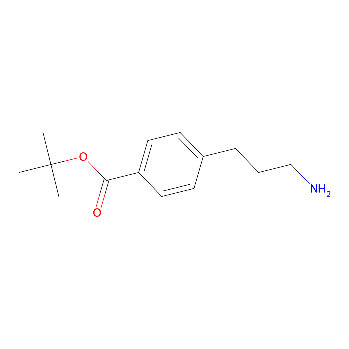 Tert-butyl 4-(3-aminopropyl)benzoate molecular structure, CAS 2639426-54-1