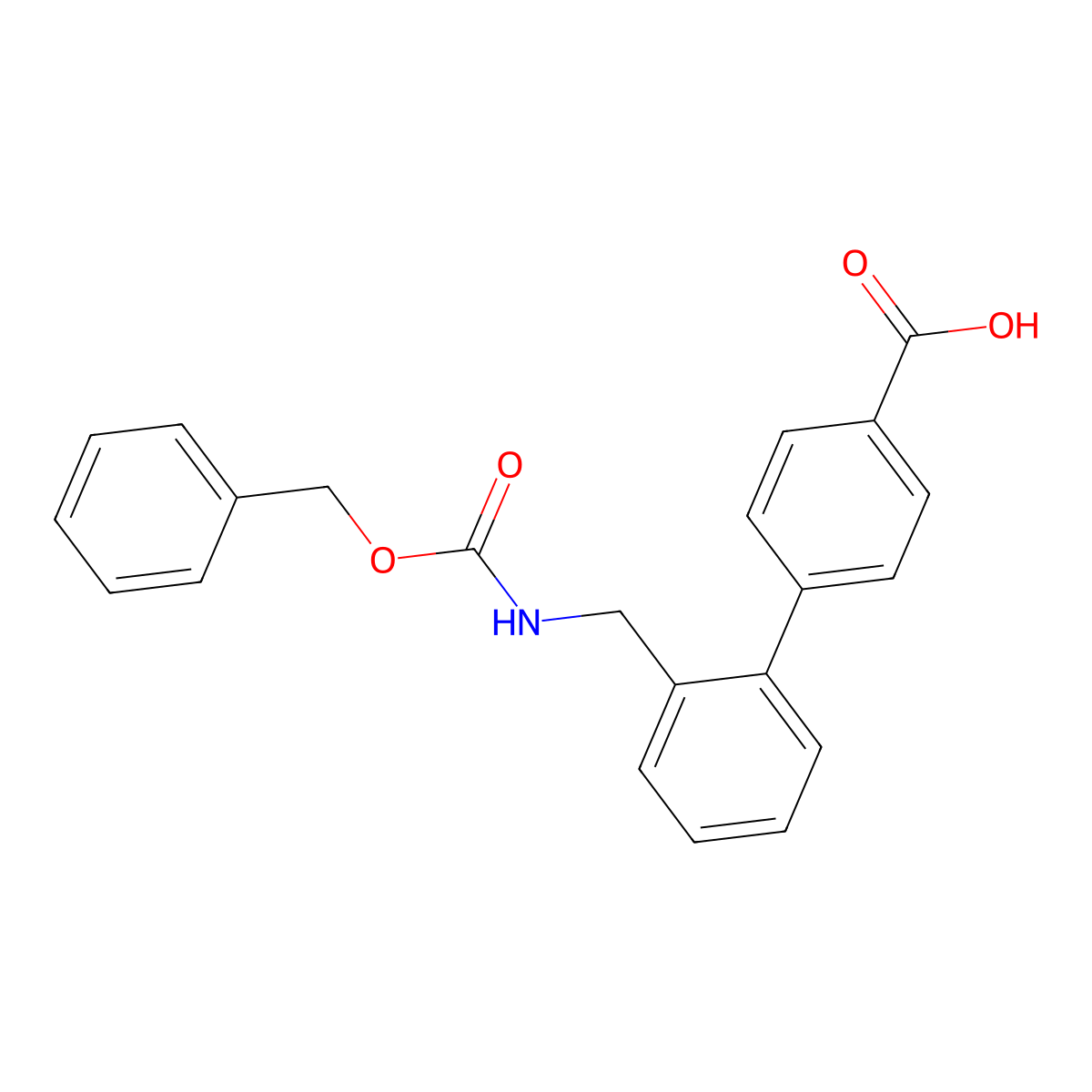2'-({[(Benzyloxy)carbonyl]amino}methyl)-[1,1'-biphenyl]-4-carboxylic acid molecular structure, CAS 2639426-66-5
