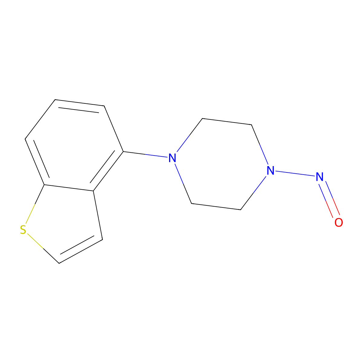 1-(1-Benzothiophen-4-yl)-4-nitrosopiperazine molecular structure, CAS 2639426-95-0