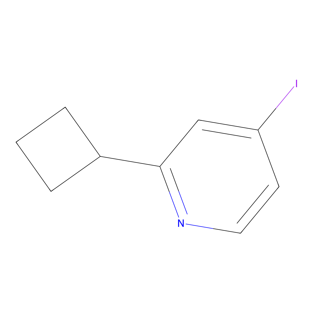 2-Cyclobutyl-4-iodopyridine molecular structure, CAS 2639427-04-4