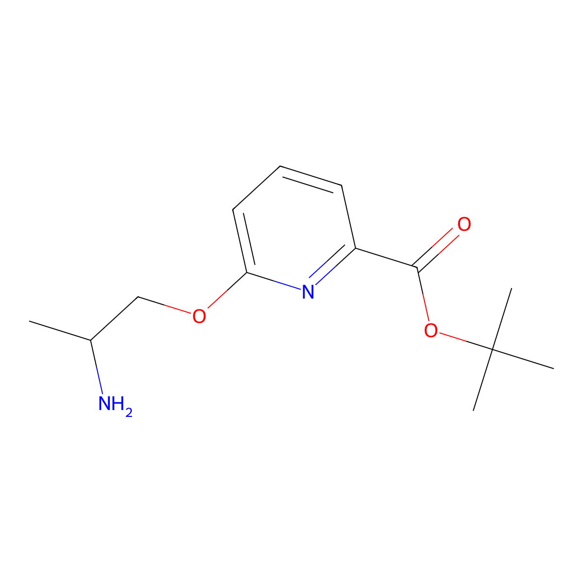 Tert-butyl 6-(2-aminopropoxy)pyridine-2-carboxylate molecular structure, CAS 2639427-35-1