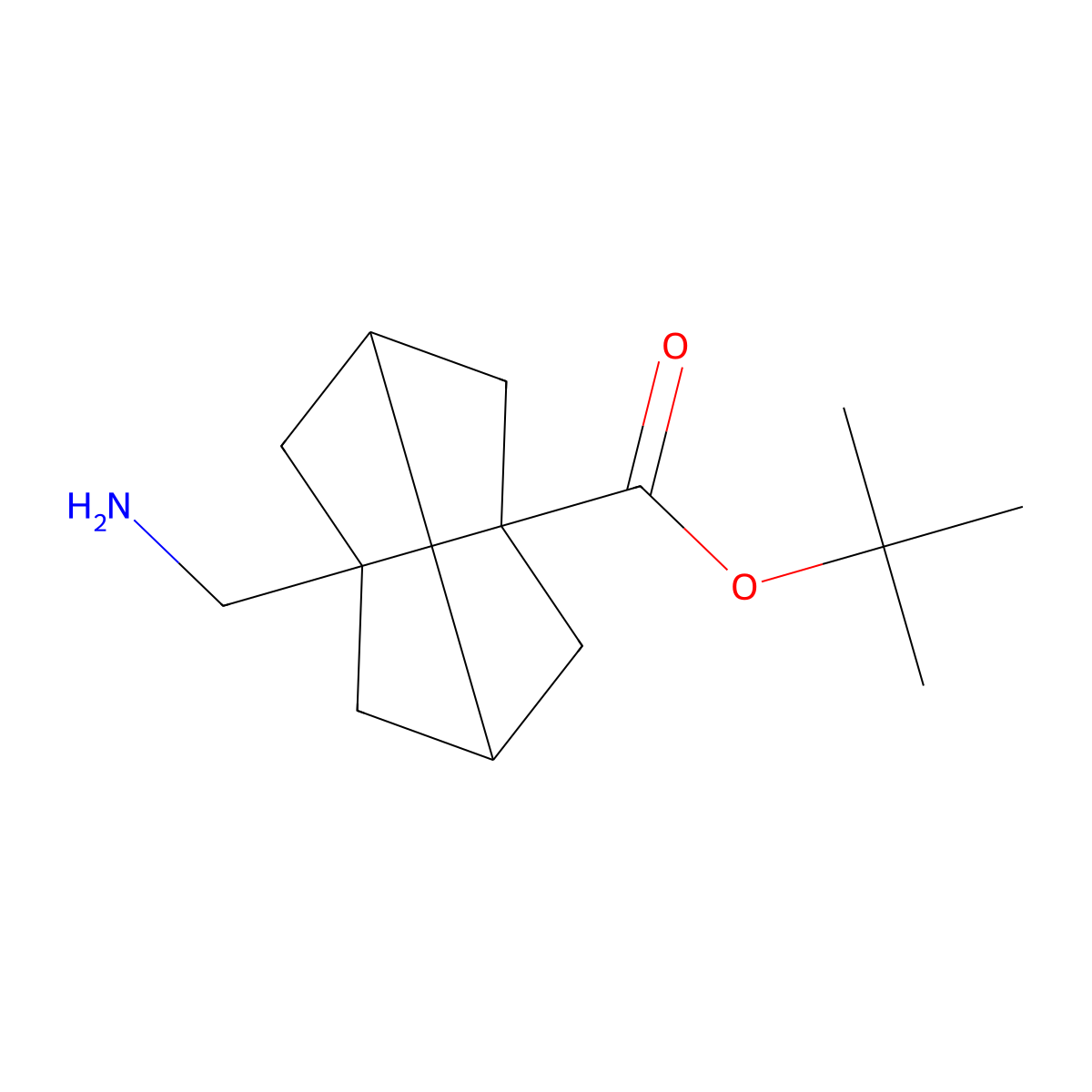Tert-butyl 5-(aminomethyl)tricyclo[3.3.0.0,3,7]octane-1-carboxylate molecular structure, CAS 2639427-39-5