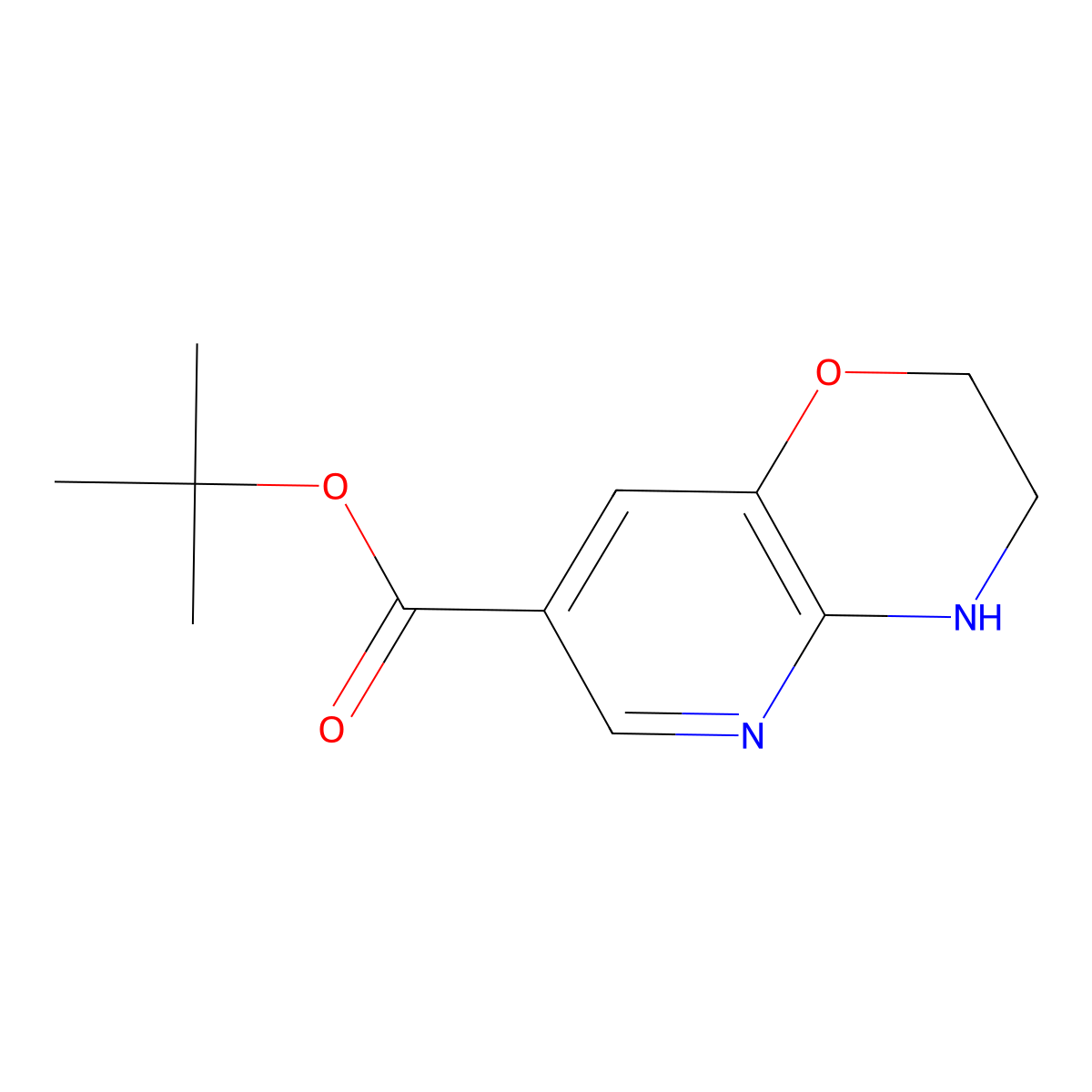 tert-butyl 2H,3H,4H-pyrido[3,2-b][1,4]oxazine-7-carboxylate molecular structure, CAS 2639427-70-4