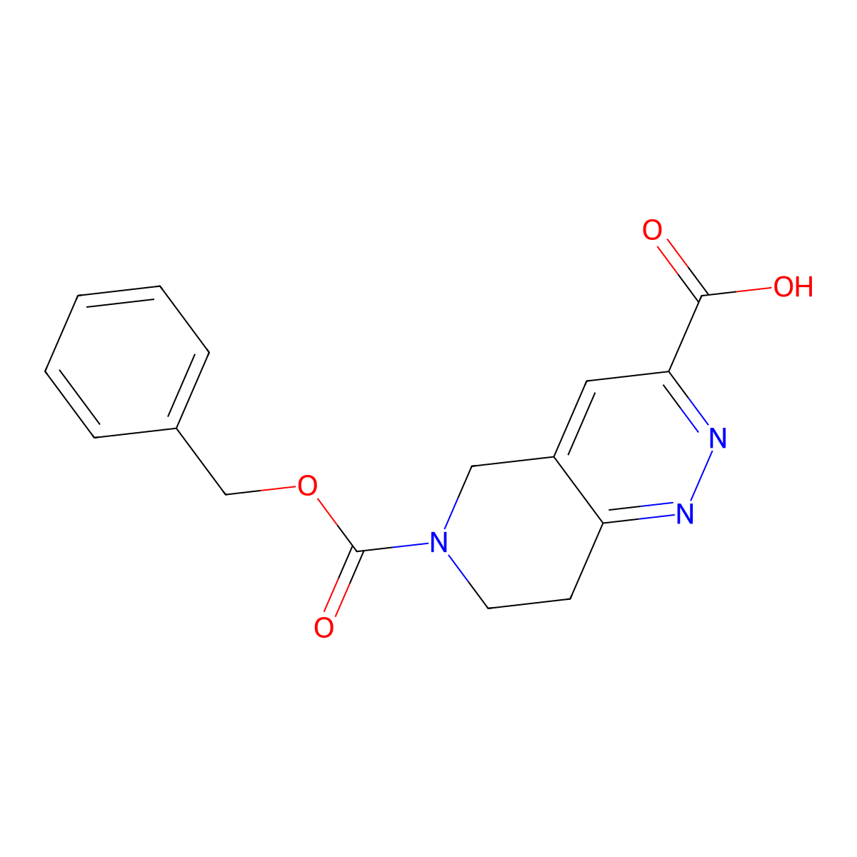 6-[(benzyloxy)carbonyl]-5H,6H,7H,8H-pyrido[4,3-c]pyridazine-3-carboxylic acid molecular structure, CAS 2639427-78-2