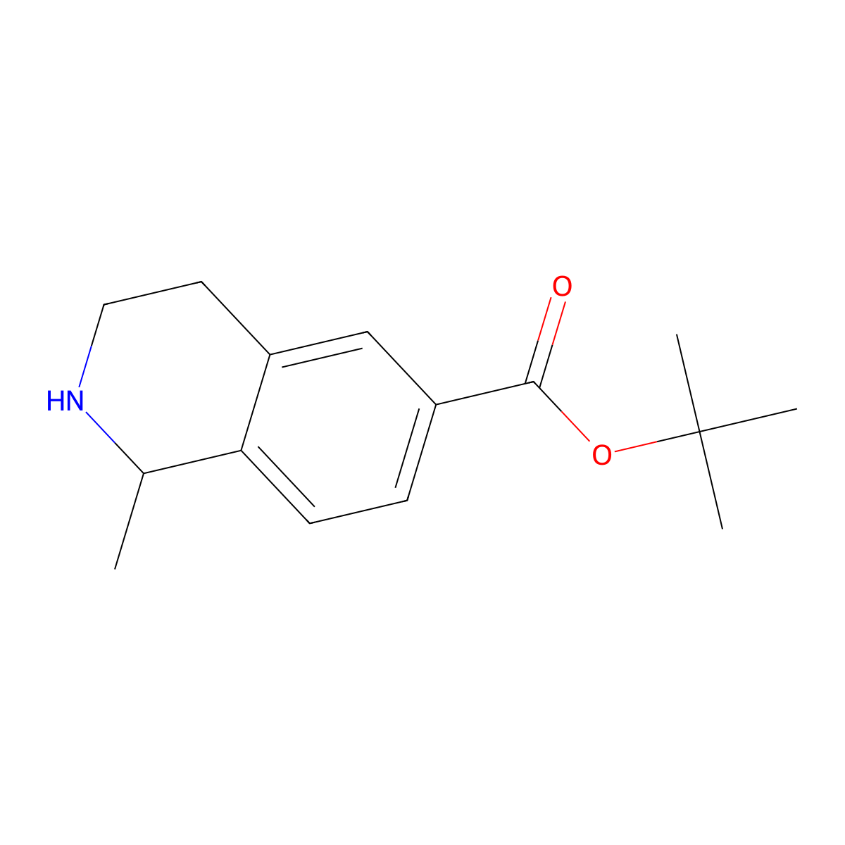Tert-butyl 1-methyl-1,2,3,4-tetrahydroisoquinoline-6-carboxylate molecular structure, CAS 2639427-83-9