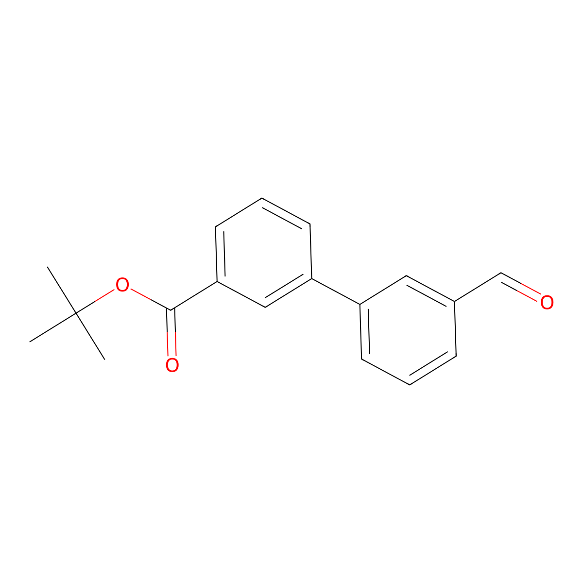 Tert-butyl3'-formyl-[1,1'-biphenyl]-3-carboxylate molecular structure, CAS 2639428-13-8